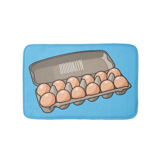 Eierkarton-Cartoon Badematte (Vorderseite)