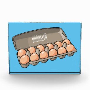 Eierkarton-Cartoon Fotoblock