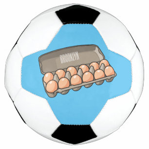 Eierkarton-Cartoon Fußball