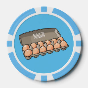 Eierkarton-Cartoon Pokerchips
