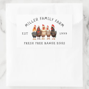 Eierkarton für Vintage Familienbetriebe Rechteckiger Aufkleber