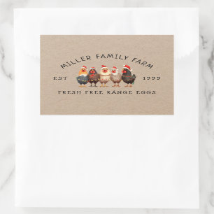 Eierkarton für Vintage Familienbetriebe Rechteckiger Aufkleber