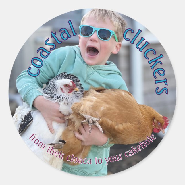 Eierkarton - Spaß Runder Aufkleber (Vorderseite)