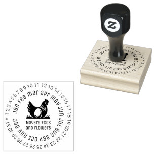 Eierkennzeichnung und Hofname Gummistempel