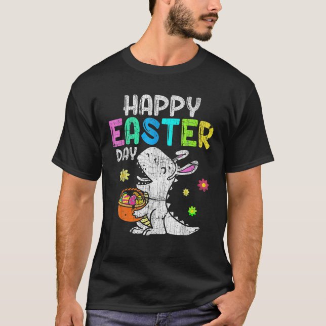 Eierkörbchen Bunny T Rex Dinosaur Ostern S Bo T-Shirt (Vorderseite)