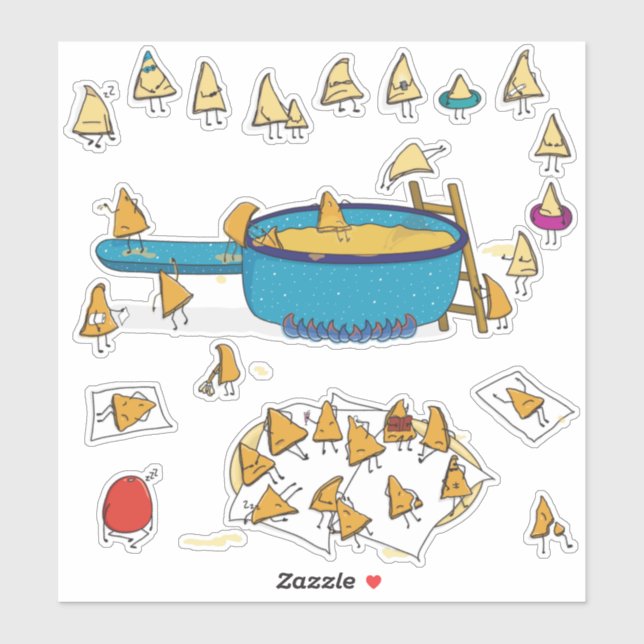 Eierkuchen just want to have fun aufkleber (Blatt)