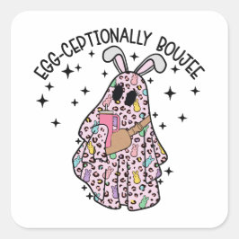 Eierkuchen Quadratischer Aufkleber