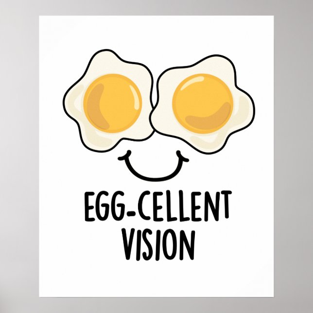 Eierkuchen Vision Funny Egg Pun Poster (Vorne)