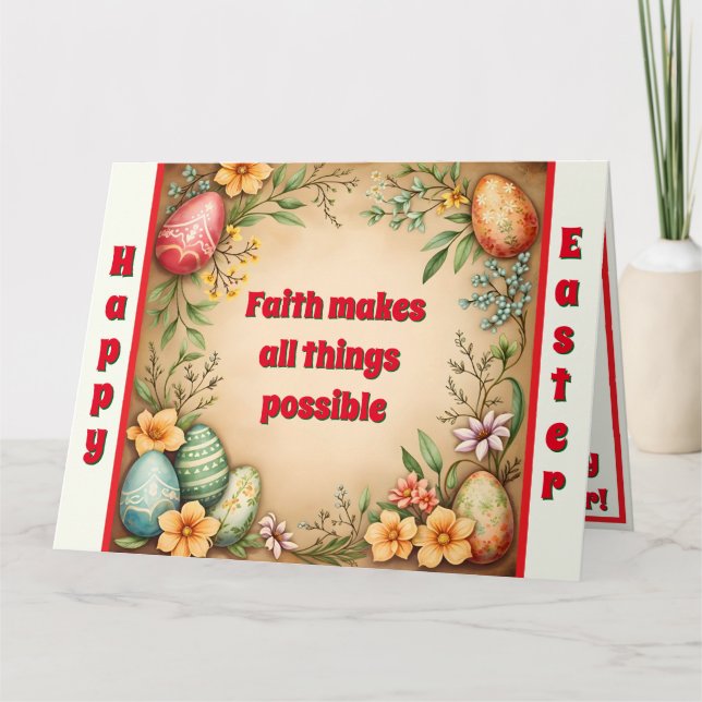 EierOstern Vintage Trendsammlung Karte (Vorderseite)