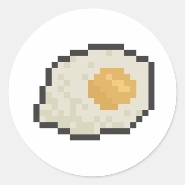 Eierpixel Kunst Runder Aufkleber (Vorderseite)