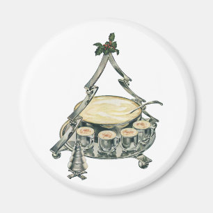 Eierpunsch in einer Vintage-Weihnachtsbaum-Punschs Magnet
