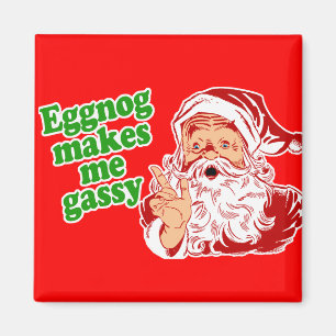 Eierpunsch lässt den Weihnachtsmann furzen Magnet