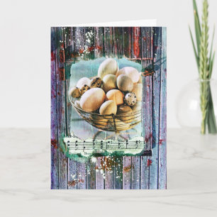 Eiersammeln, Ostern Feiertagskarte