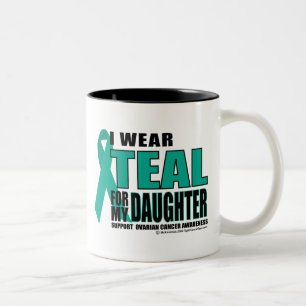 Eierstockkrebs aquamarin für Tochter Zweifarbige Tasse