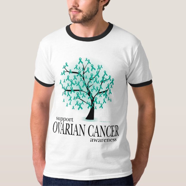 Eierstockkrebs-Baum T-Shirt (Vorderseite)