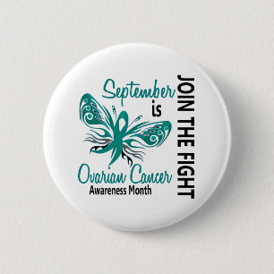 Eierstockkrebs-Bewusstseins-Monats-Schmetterling Button