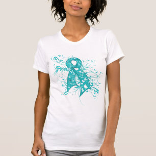 Eierstockkrebs-BlumenWirbels-Band T-Shirt