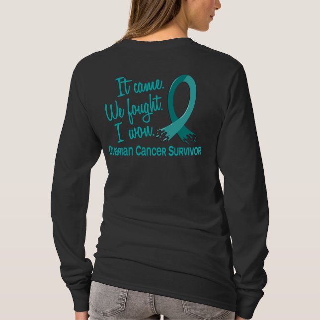 Eierstockkrebs des Überlebend-11 T-Shirt (Rückseite)