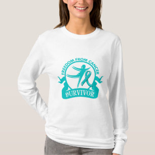 Eierstockkrebs - Freiheit vom Krebs-Überlebenden T-Shirt