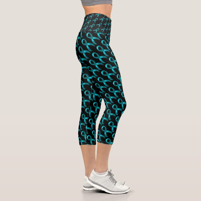 Eierstockkrebs | Gebärmutterhalskrebs | Aquamarine Capri Leggings (Rechts)