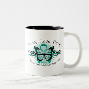 Eierstockkrebs-Schmetterling Stammes- Zweifarbige Tasse