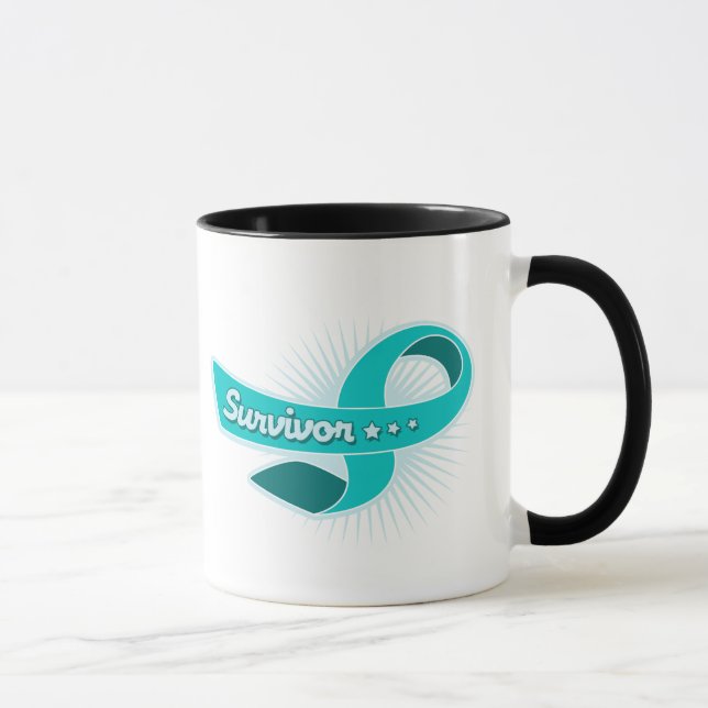 Eierstockkrebs-Überlebend-Band Tasse (Rechts)