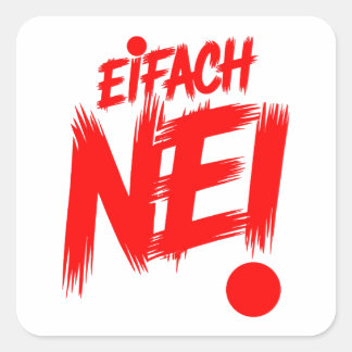 Eifach nei quadratischer aufkleber