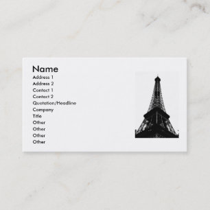 Eifel Tower Business Card Visitenkarte