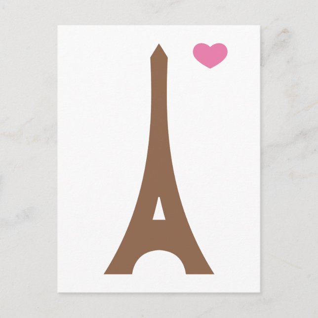 Eiffel in der Liebe... Postkarte (Vorderseite)