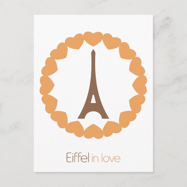 Eiffel in der Liebe... Postkarte (Vorderseite)