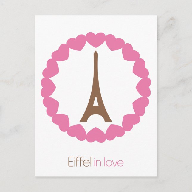 Eiffel in der Liebe... Postkarte (Vorderseite)