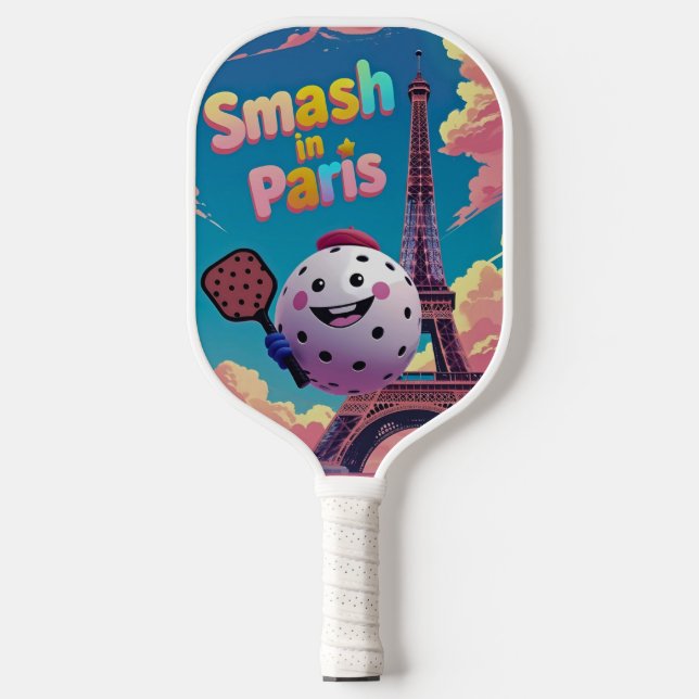 Eiffel Smash - Paris Pickleball Design Pickleball Schläger (Vorderseite)