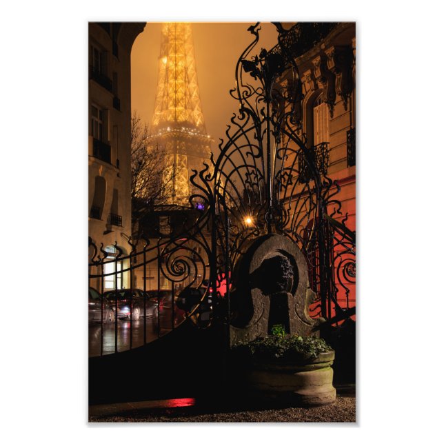 Eiffel Tower Avenue Rapp Fotodruck (Vorne)