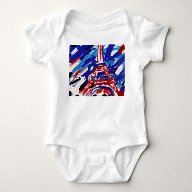 Eiffel Tower Baby Strampler (Vorderseite)