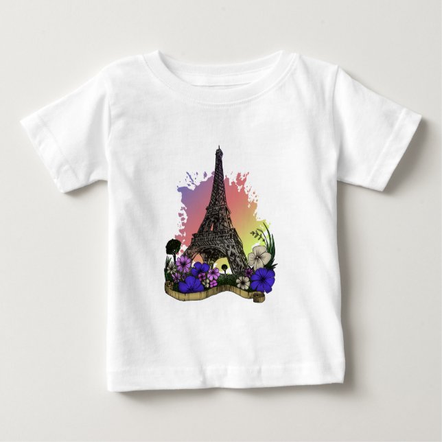 Eiffel Tower Baby T-shirt (Vorderseite)