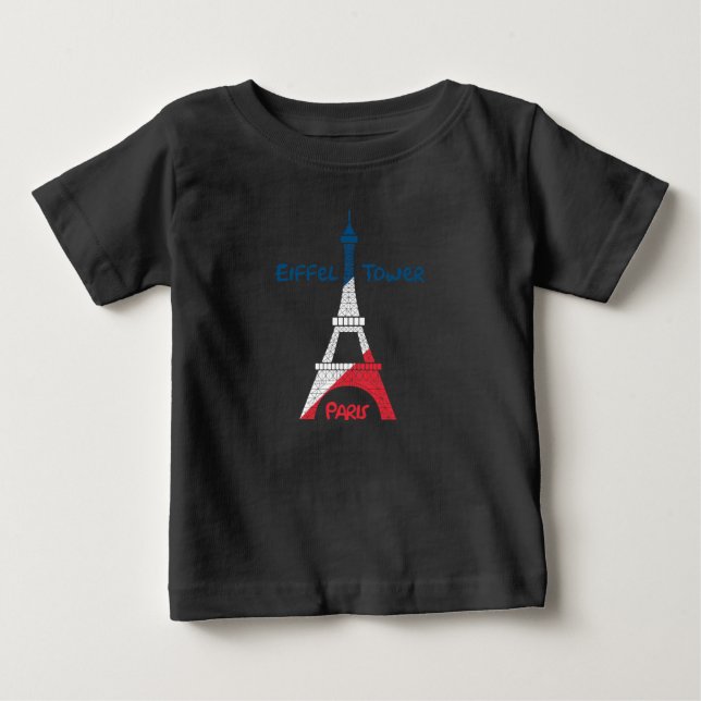 Eiffel Tower Baby T-shirt (Vorderseite)