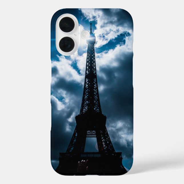 Eiffel Tower Blue Night Case-Mate iPhone Hülle (Rückseite)