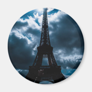 Eiffel Tower Blue Night Magnet