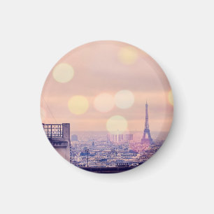 Eiffel Tower Bokeh Montmartre Foto Magnet