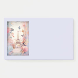Eiffel Tower Butterflies and Flowers Post-it Klebezettel