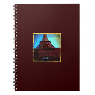 Eiffel Tower Cartoon Notizblock