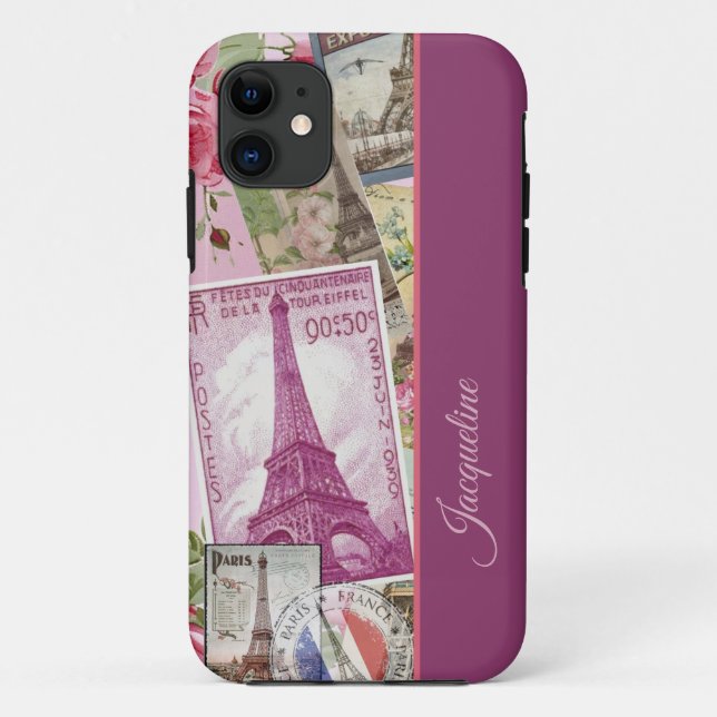 Eiffel Tower Coquette Personalisiertes Telefon Fal Case-Mate iPhone Hülle (Rückseite)