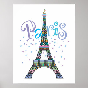 Eiffel Tower Fantasy Poster
