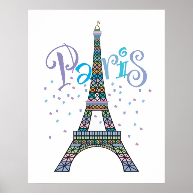 Eiffel Tower Fantasy Poster (Vorne)