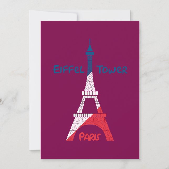 Eiffel Tower Feiertagskarte (Vorderseite)