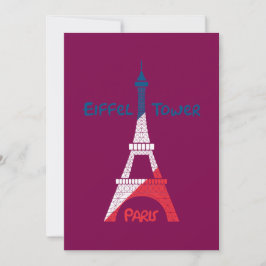 Eiffel Tower Feiertagskarte