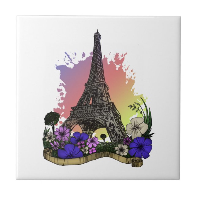 Eiffel Tower Fliese (Vorderseite)