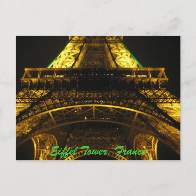 Eiffel Tower, France Postcard Postkarte (Vorderseite)