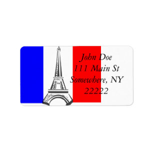 Eiffel Tower Frankreich Adressaufkleber