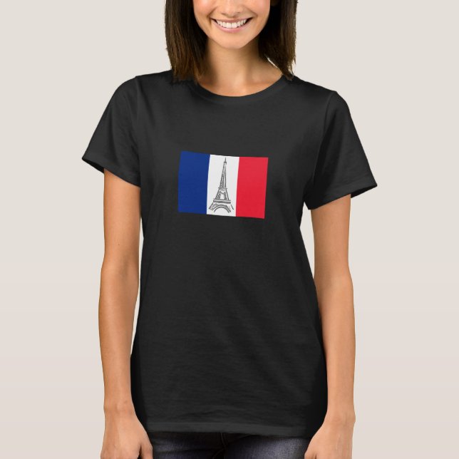 Eiffel Tower Französischer T - Shirt (Vorderseite)